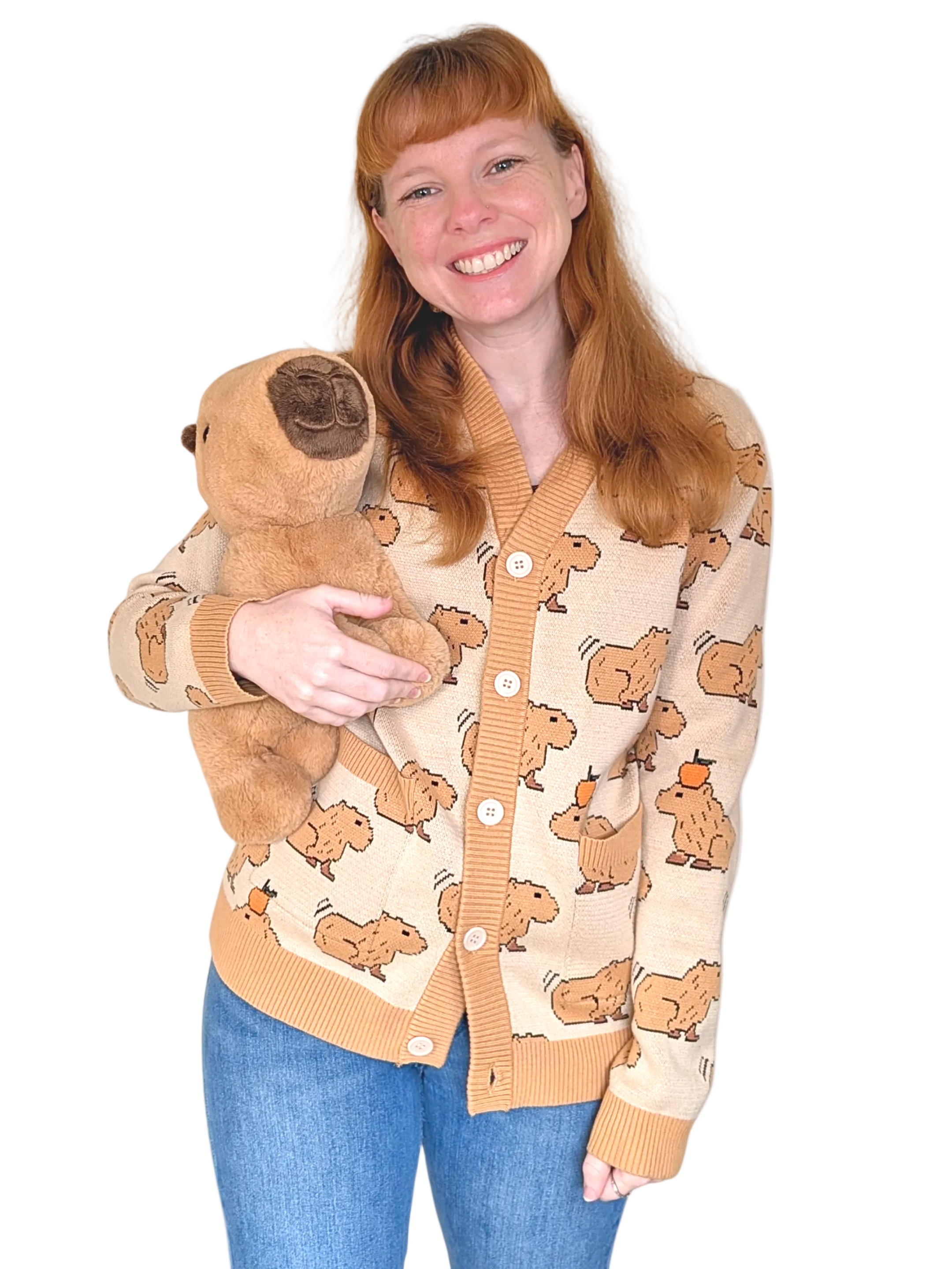 Unisex Capybara Cardigan 100% Cotton