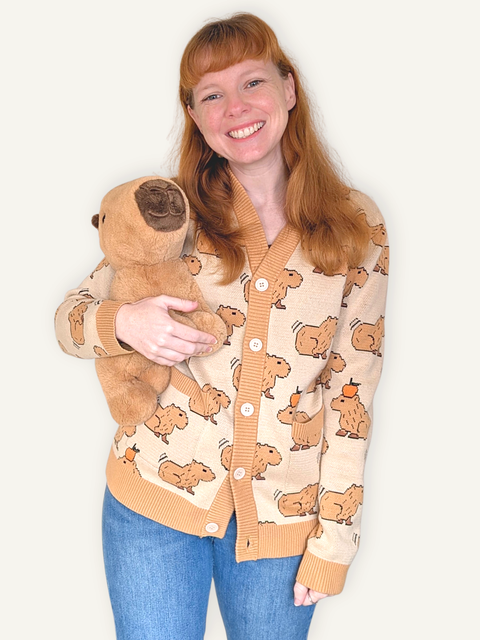 Capybara Cardigan 100% Cotton