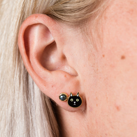Cat Stud Earrings