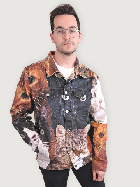 Unisex Cat Wrangler Denim Jacket
