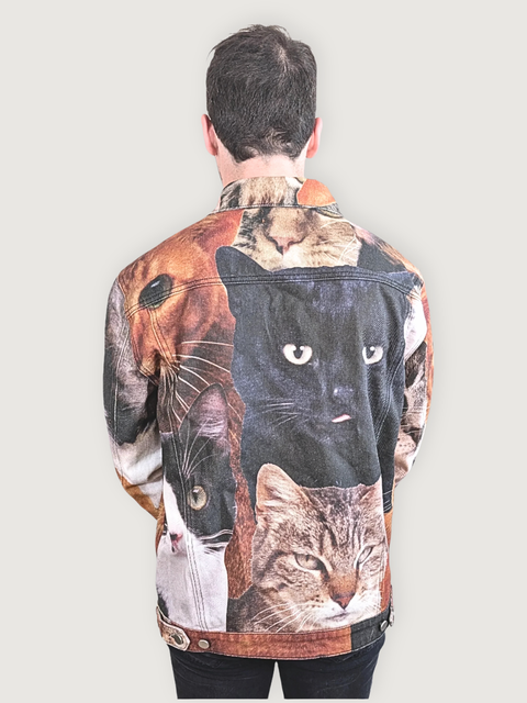 Unisex Cat Wrangler Denim Jacket