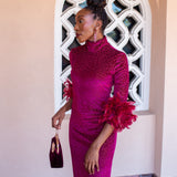 Catroux Dress in Crimson Night