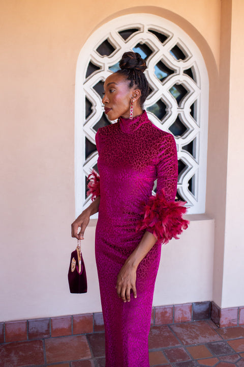 Catroux Dress in Crimson Night