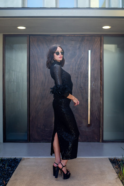 Catroux dress in Darkest Night