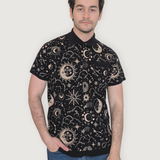 Unisex Celestial Button Up Knit Shirt