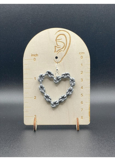 Tattoo Love Chain Link Heart Earrings