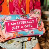 Needlepoint Pillow - I Am Literally Just A Girl
