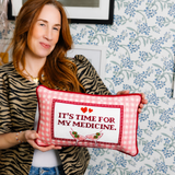 Needlepoint Pillow - Time for my Medicine