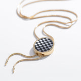 Checkered Bolo Necklace