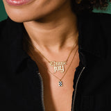Checker Necklace Sterling Silver
