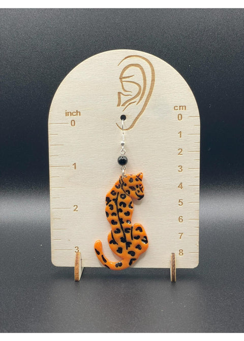 Tattoo Love Cheetah Dangly Earrings
