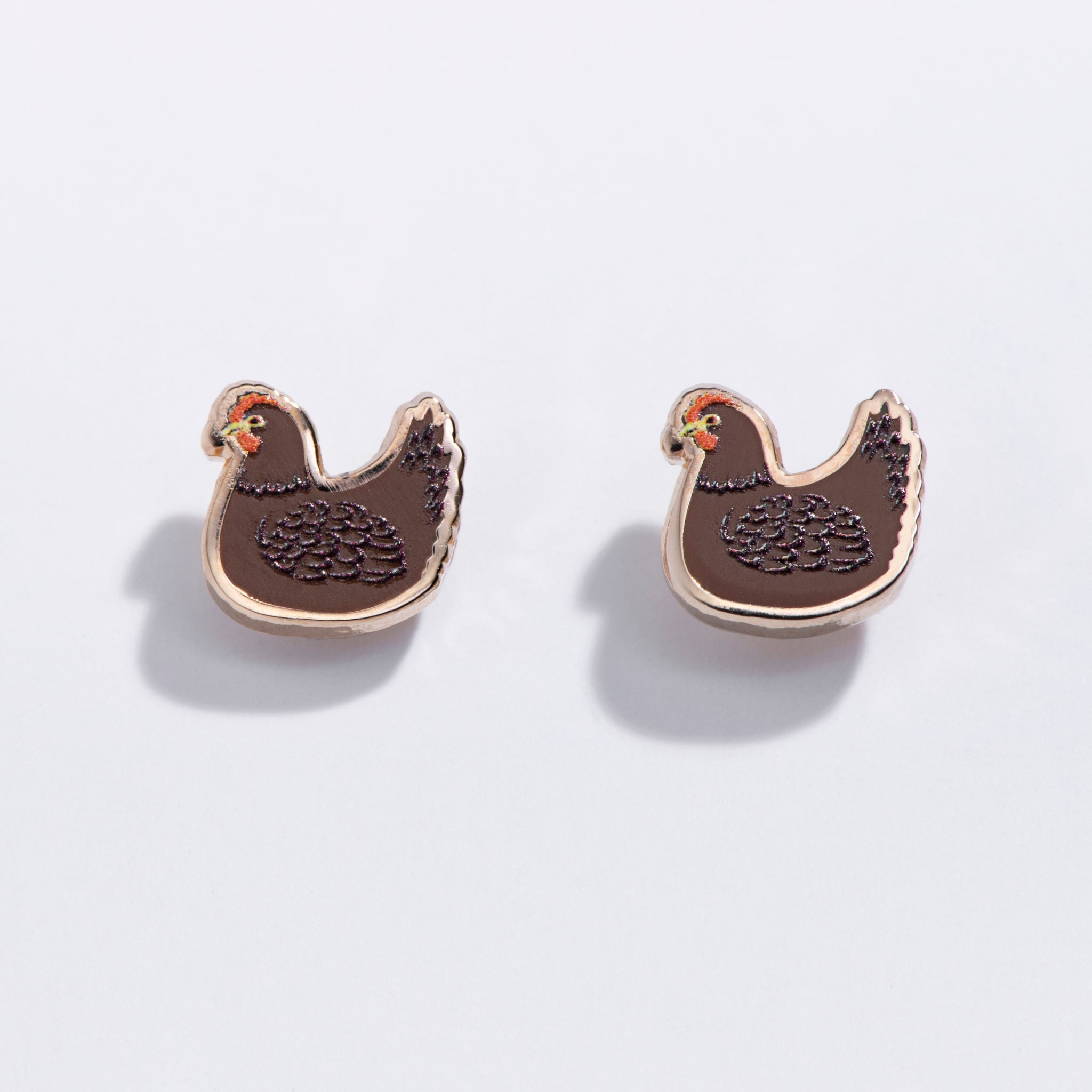 Chicken Stud Earrings