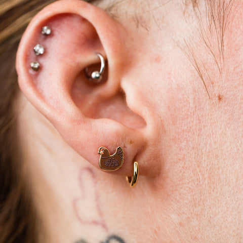 Chicken Stud Earrings