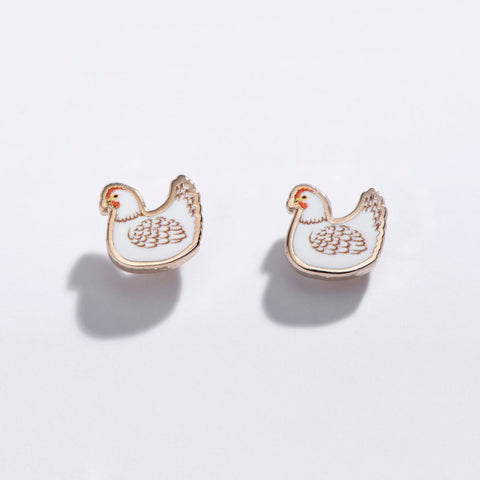 Chicken Stud Earrings