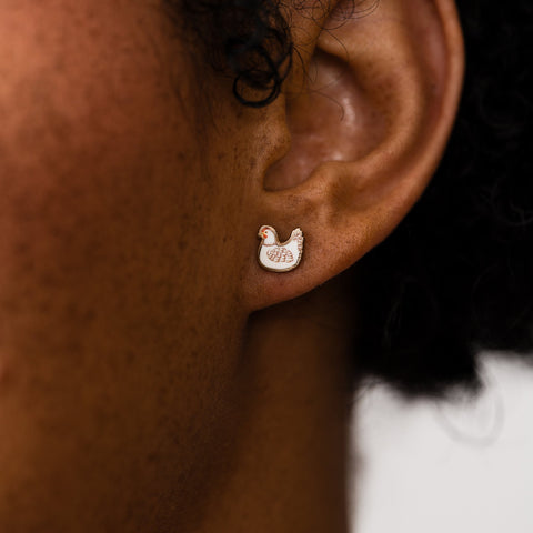 Chicken Stud Earrings