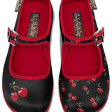 Chocolaticas® Cherry Black Women's Mary Jane Flat