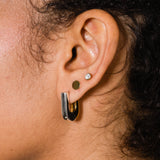 Circle Stud Earrings Sterling Silver