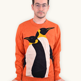 Unisex 100% Cotton Knit Sweater - Classic Penguin