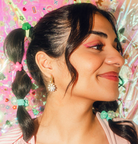 Rope Chunky Rounded Huggie Hoop Earrings