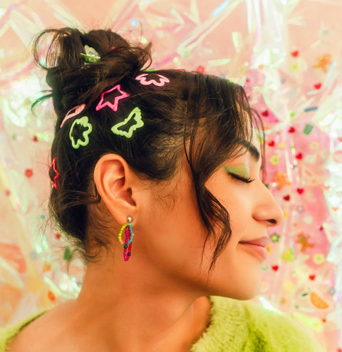 Tinsel Stud Earrings