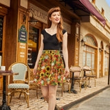 Sunflower & Pumpkin Skater Skirt