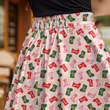 Christmas Stockings Skater Skirt