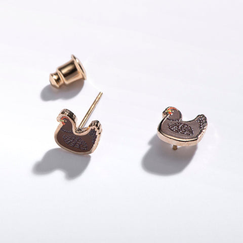 Chicken Stud Earrings