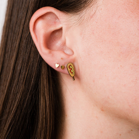 Corn Dog Stud Earrings