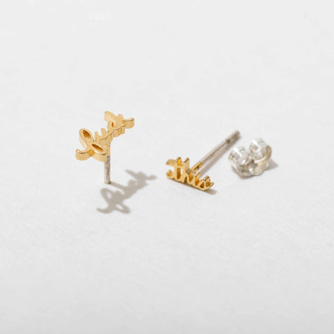 Fuck This Script Stud Earrings