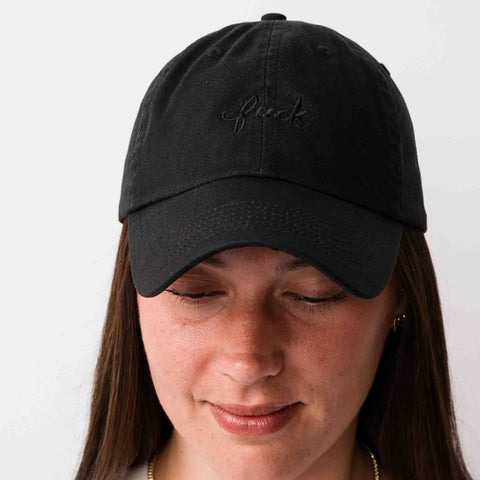Fuck Script Baseball Hat