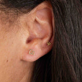 Tits Up Script Stud Earrings
