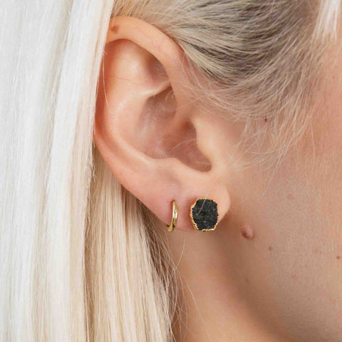 Margot Huggie Hoop Earrings Sterling Silver