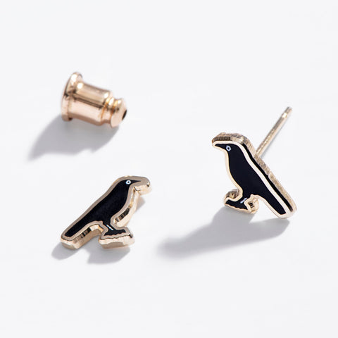 Crow Stud Earrings