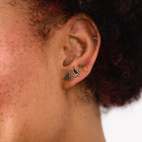 Crow Stud Earrings