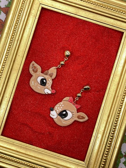 Cutie Reindeer Friends Earrings