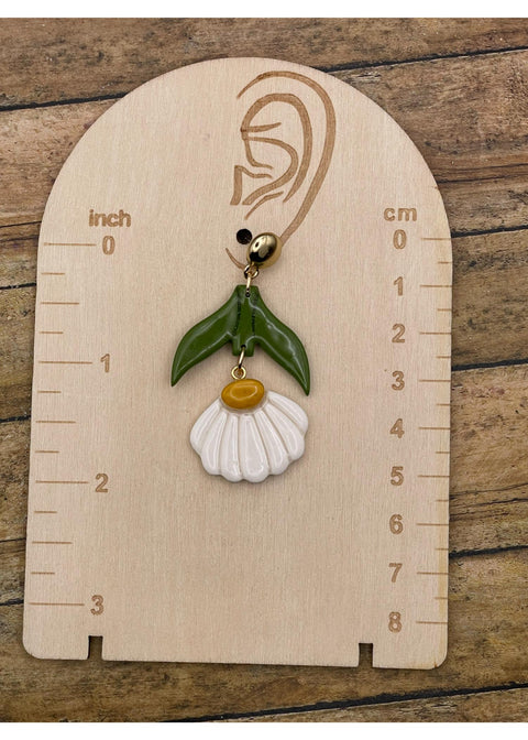 Upside Down Daisy Flower Earrings