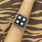 Zia - Black Dice #4 Ring