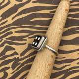Zia - Black Dice #4 Ring