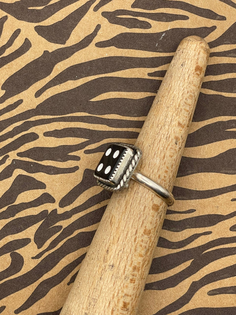 Zia - Black Dice #4 Ring