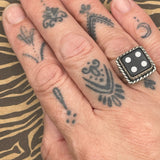 Zia - Black Dice #4 Ring