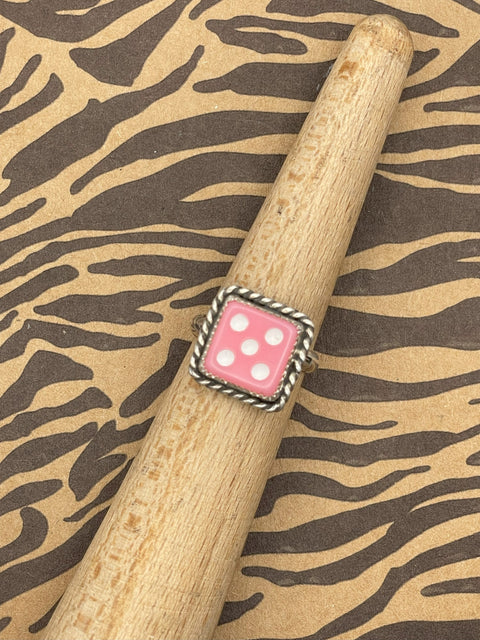 Zion - Pink Dice #5 Ring