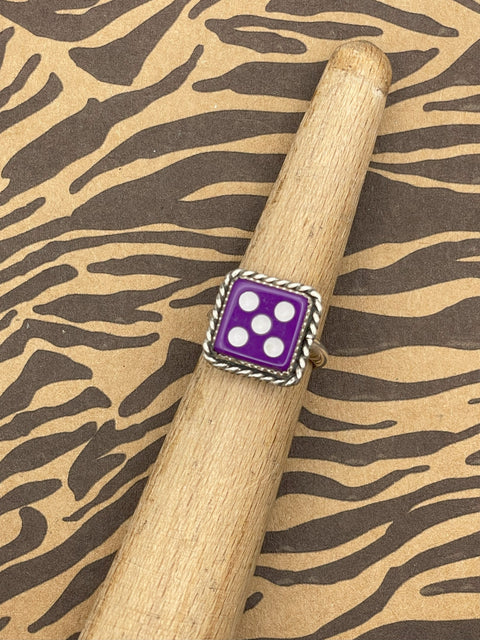 Zane - Purple Dice #5 Ring