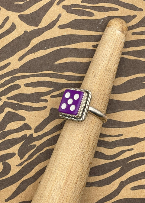 Sterling Silver Dice Ring