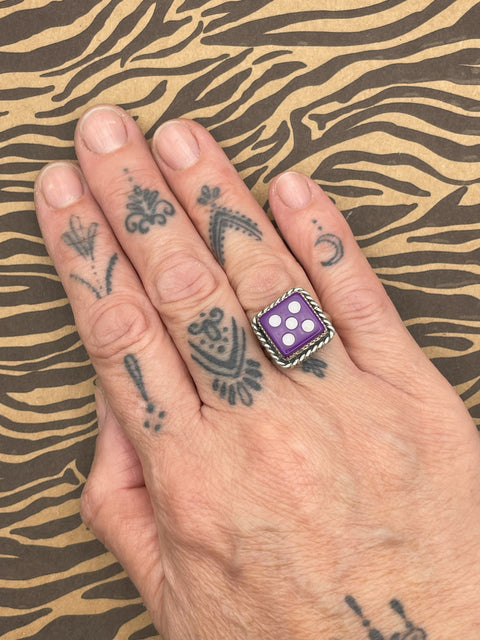 Zane - Purple Dice #5 Ring