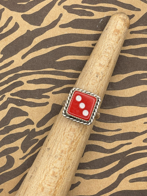 Zara - Red Dice #3 Ring