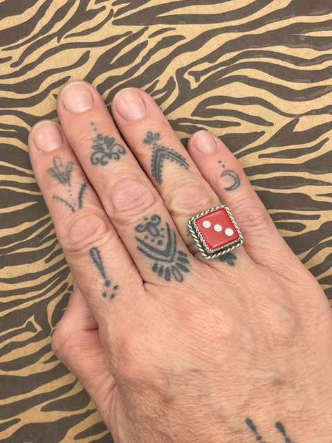 Zara - Red Dice #3 Ring