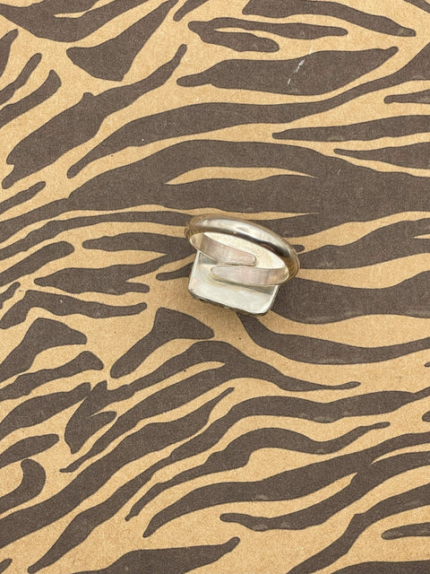 Zoey - White Dice #3 Ring