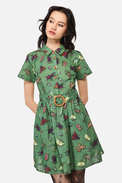 Entomology Print Dress