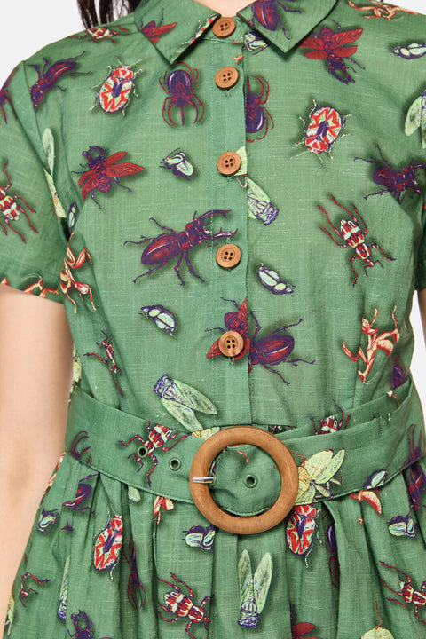 Entomology Print Dress