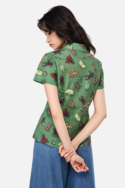 Entomology Print Blouse